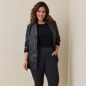 Torrid Black Faux Leather Blazer (NWT)